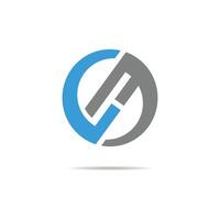 Initial letter fc or cf logo vector design template