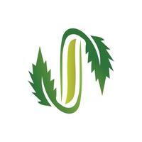 marijuana hoja logo diseño modelo vector