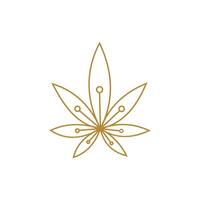 Marijuana Leaf logo design template vector