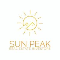 Sun over Cityscape Skyscrapers Business city Logo design vector template. Real Estate Architecture Construction Logotype concept icon.