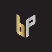 Alphabet Initials logo PB, BP, B and P vector
