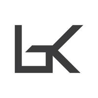 Initial letter bk logo or kb logo vector design template