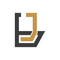 Initial letter bj logo or jb logo vector design template