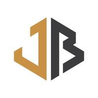 Initial letter bj logo or jb logo vector design template