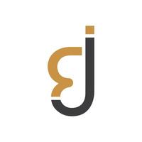 Initial letter bj logo or jb logo vector design template