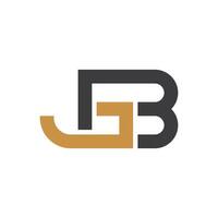 Initial letter bj logo or jb logo vector design template