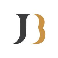 Initial letter bj logo or jb logo vector design template