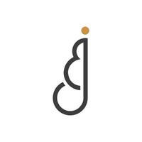 inicial letra bj logo o jb logo vector diseño modelo