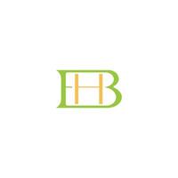 Initial letter bh logo or hb logo vector design templates