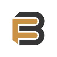 Initial letter bf logo or fb logo vector design template