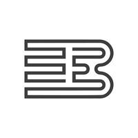 Initial letter eb logo or be logo vector design template