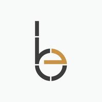 Initial letter eb logo or be logo vector design template