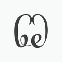 Initial letter eb logo or be logo vector design template