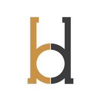 Initial letter bd logo or db logo vector design template