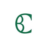 Initial letter bc logo or cb logo vector design template