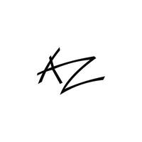 Initial letter az or za logo design template vector