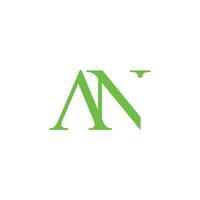 Initial letter an or na logo vector design template