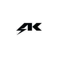 inicial letra Alaska logo o ka logo vector diseño modelo