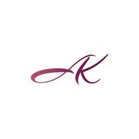 Initial Letter ak logo or ka logo vector design template