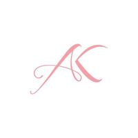 Initial Letter ak logo or ka logo vector design template