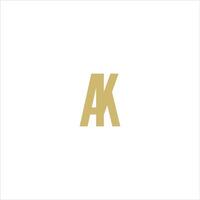 Initial Letter ak logo or ka logo vector design template