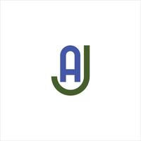 Initial letter ja or aj logo vector design template