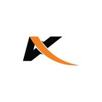 Initial Letter ak logo or ka logo vector design template