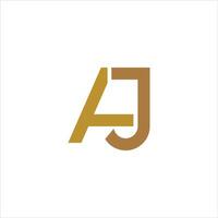 Initial letter ja or aj logo vector design template