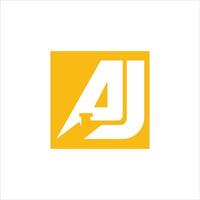 Initial letter ja or aj logo vector design template