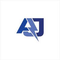 Initial letter ja or aj logo vector design template