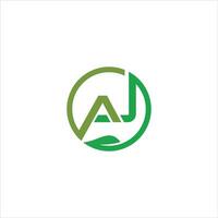 Initial letter ja or aj logo vector design template