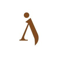 Initial letter ja or aj logo vector design template