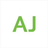 Initial letter ja or aj logo vector design template