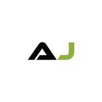 Initial letter ja or aj logo vector design template