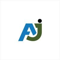 Initial letter ja or aj logo vector design template