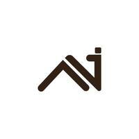 Initial letter ja or aj logo vector design template