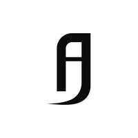 Initial letter ja or aj logo vector design template