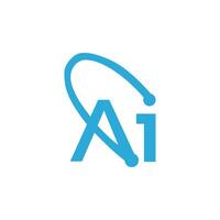 Initial letter ai or ia logo vector design template