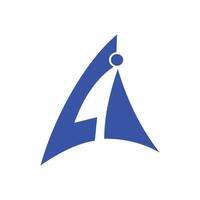 Initial letter ai or ia logo vector design template