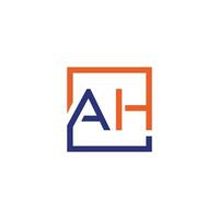 Initial letter ah or ha logo design template vector