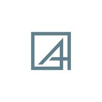 Initial letter ah or ha logo design template vector