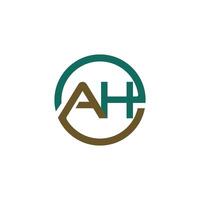 Initial letter ah or ha logo design template vector