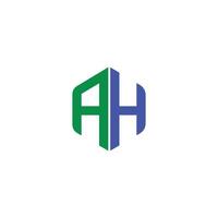 Initial letter ah or ha logo design template vector