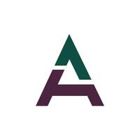 Initial letter ah or ha logo design template vector