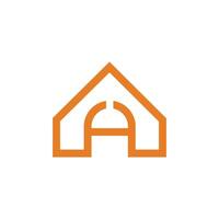 Initial letter ah or ha logo design template vector