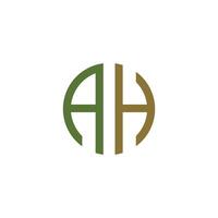 Initial letter ah or ha logo design template vector