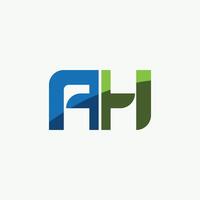 Initial letter ah or ha logo design template vector