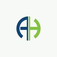 Initial letter ah or ha logo design template vector