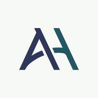 Initial letter ah or ha logo design template vector