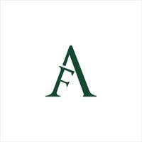 Initial letter af or fa logo design template vector